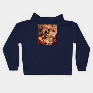 Biscuits and Champagne by A. Mucha Kids Hoodie